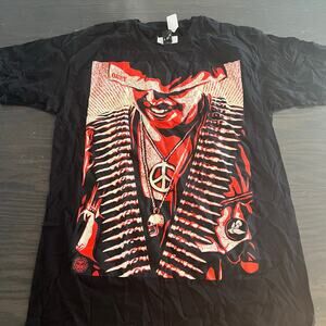 NWT Vintage Obey T-Shirt Duality of Humanity Print Black Red Large